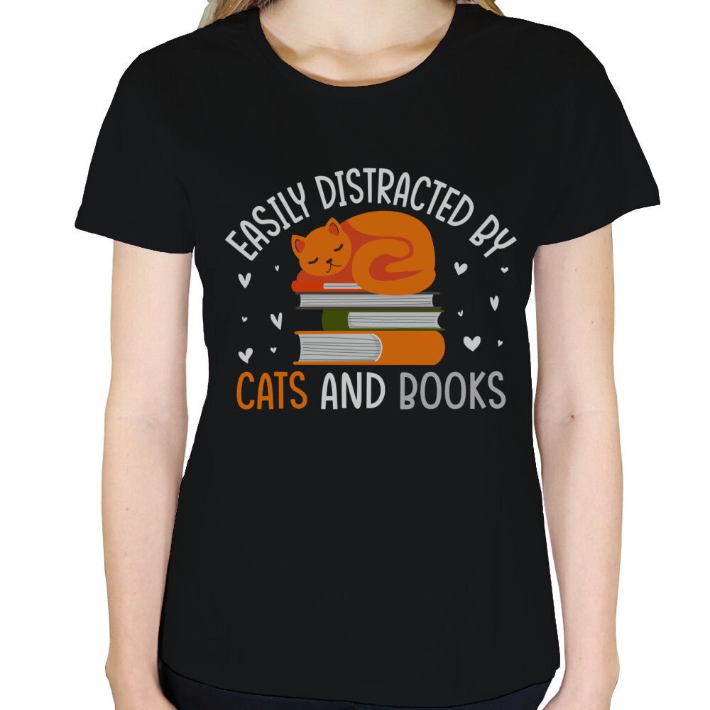 Katzen T-Shirt Frauen Easily Distracted