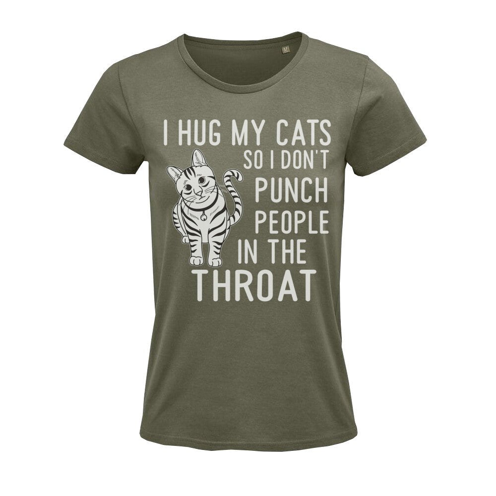 Katzen T-Shirt Frauen I hug my cat