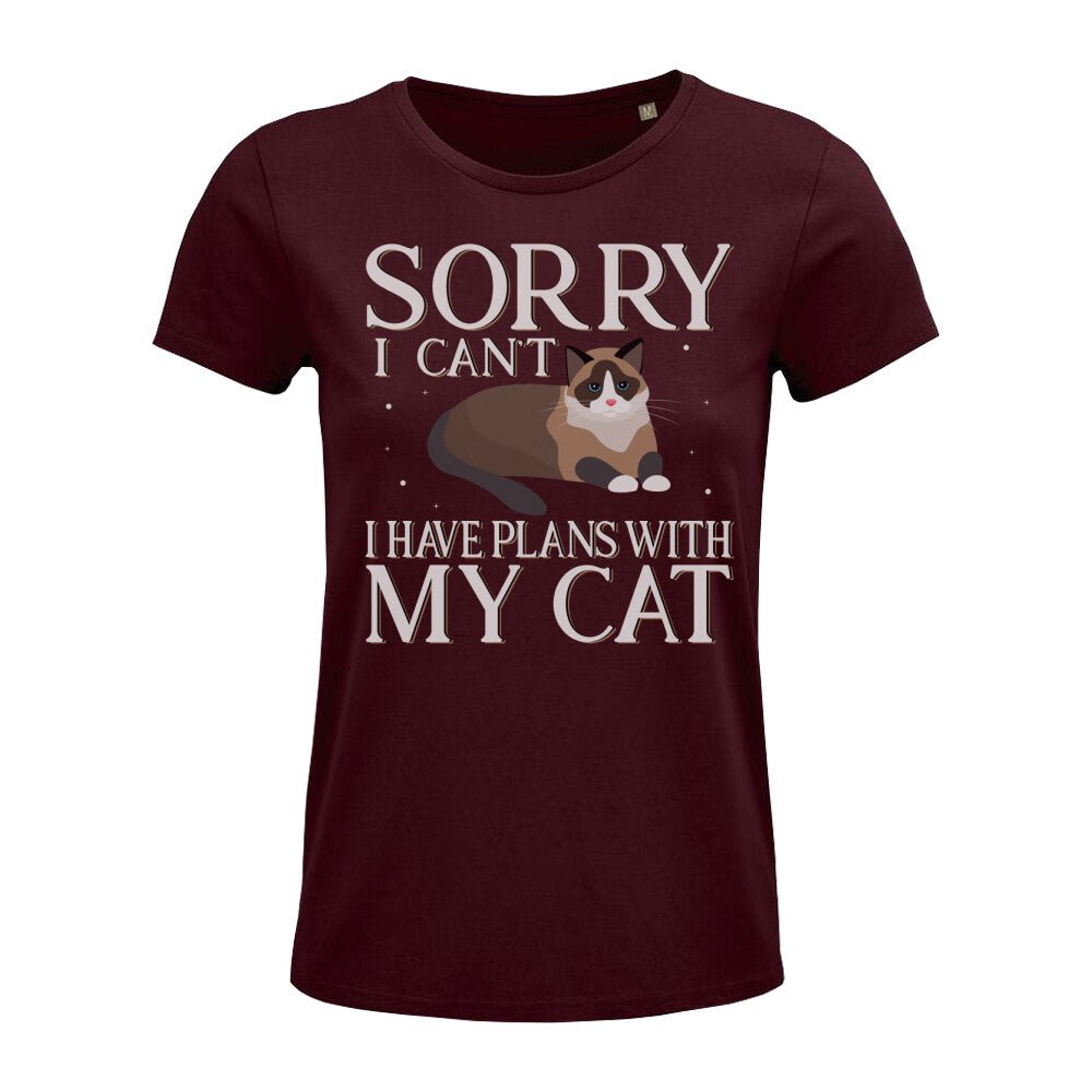 Katzen T-Shirt Frauen Sorry I can´t