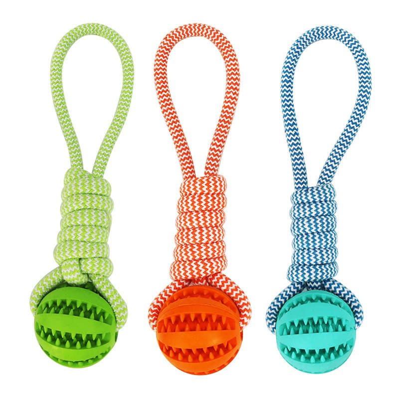 Hundespielzeug Ball mit Seil