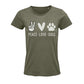 Hundeliebhaber T-Shirts / Klassisch organisches Frauen T-Shirt Peace Love Dogs